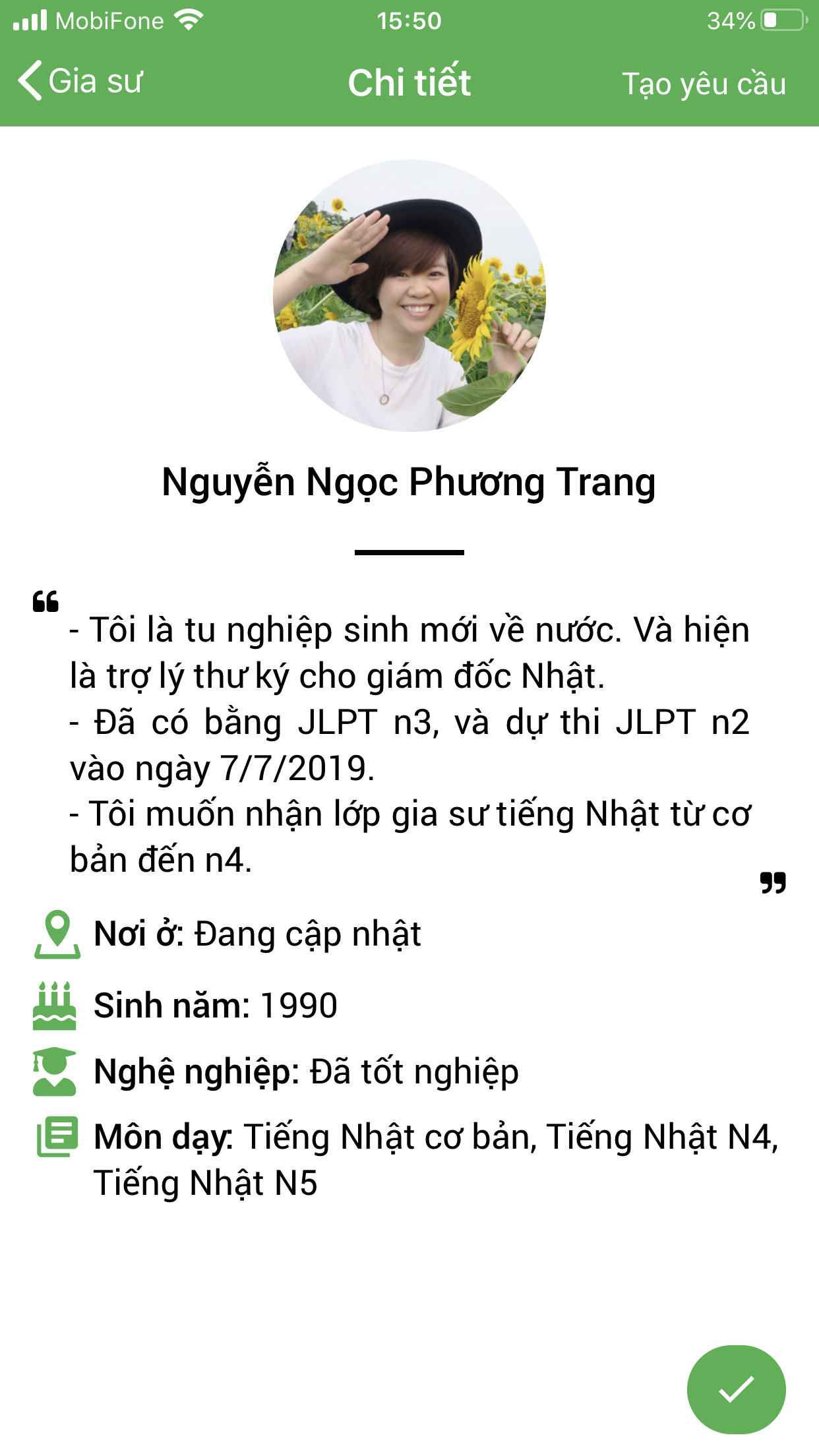 dạy kèm tiếng nhật